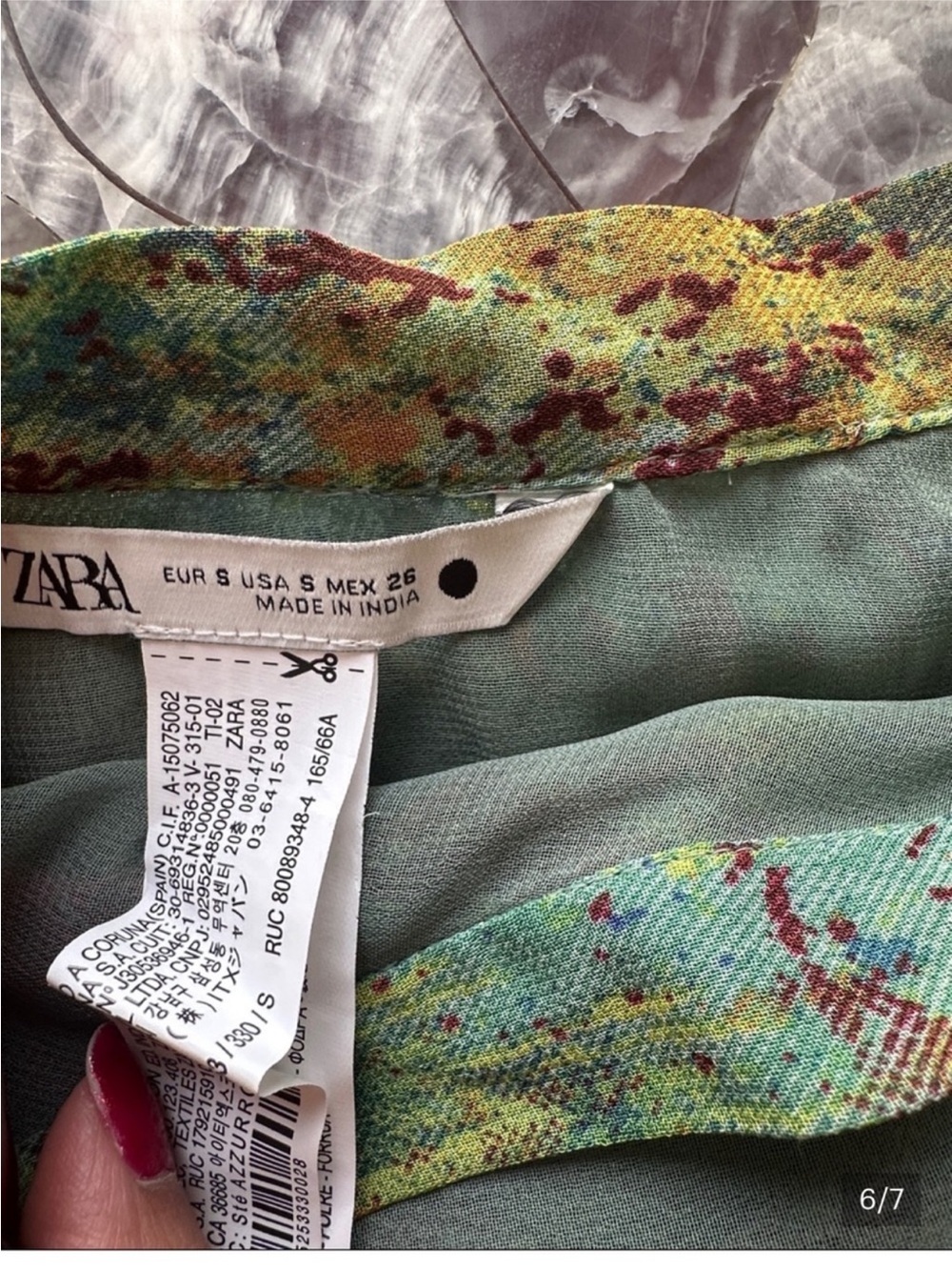 ZARA MULTI COLOR DRAPED SET - Picture 7 of 8